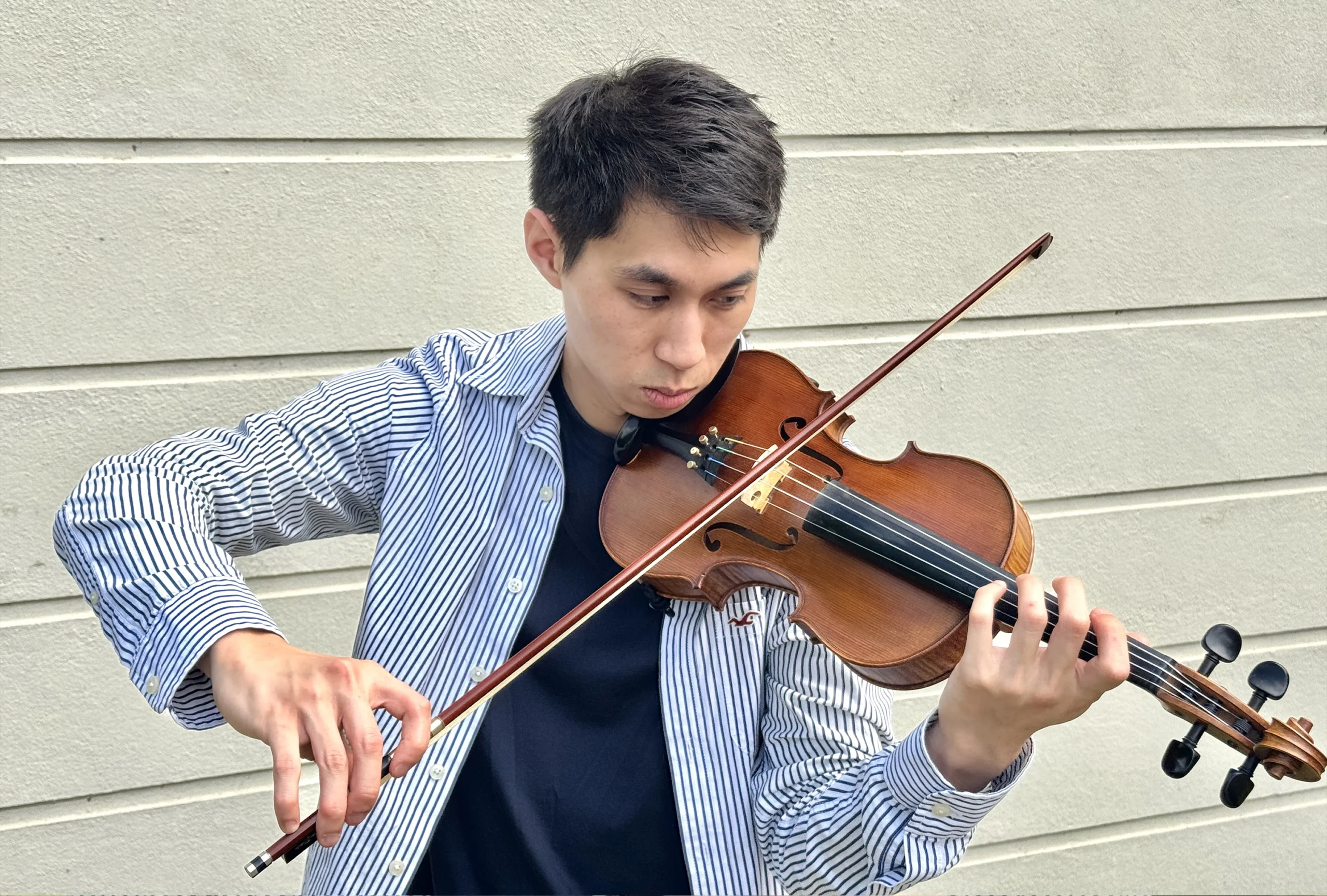 Hayden violin teacher playing Hayden violin teacher playing